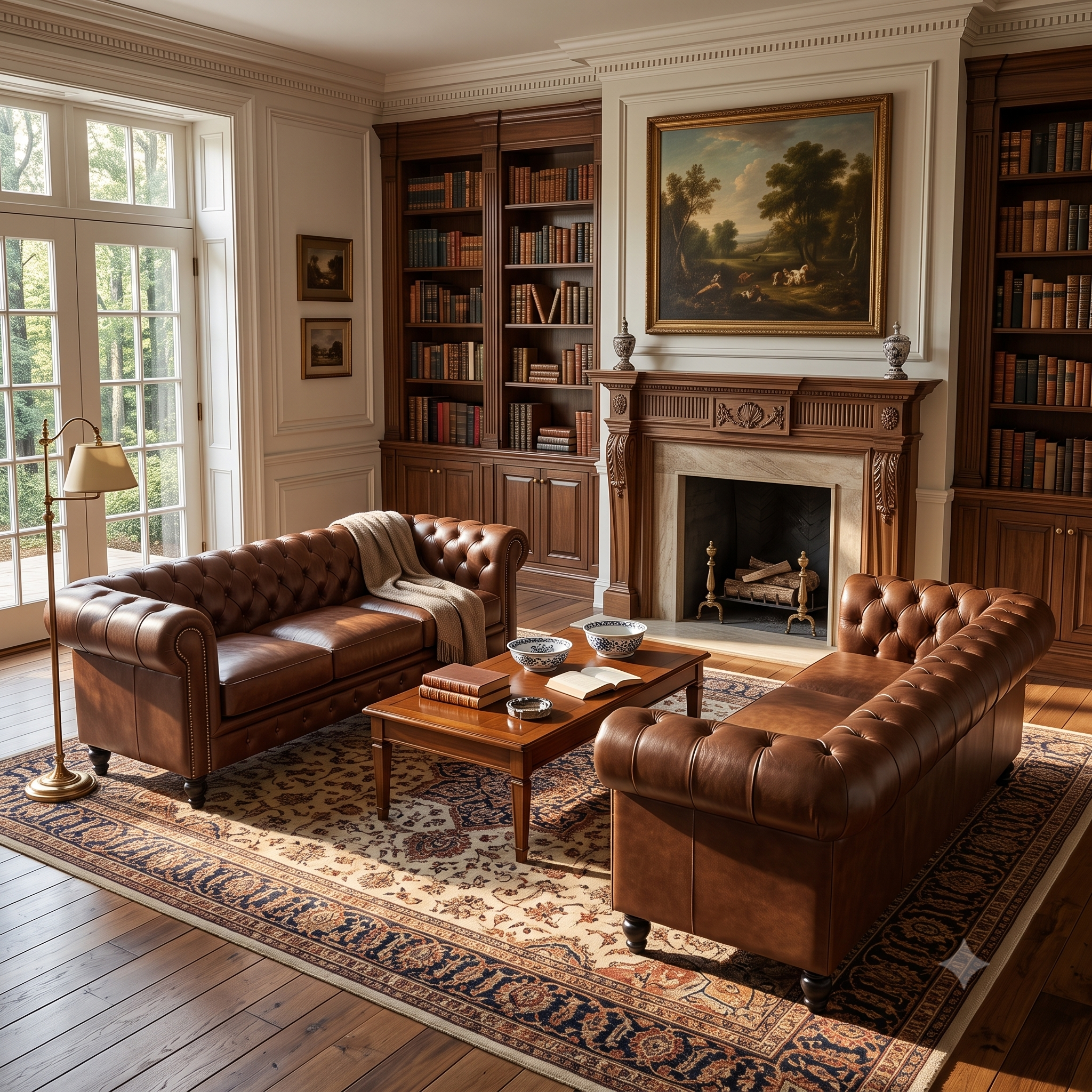 2 Piece Chesterfield Sofa Set