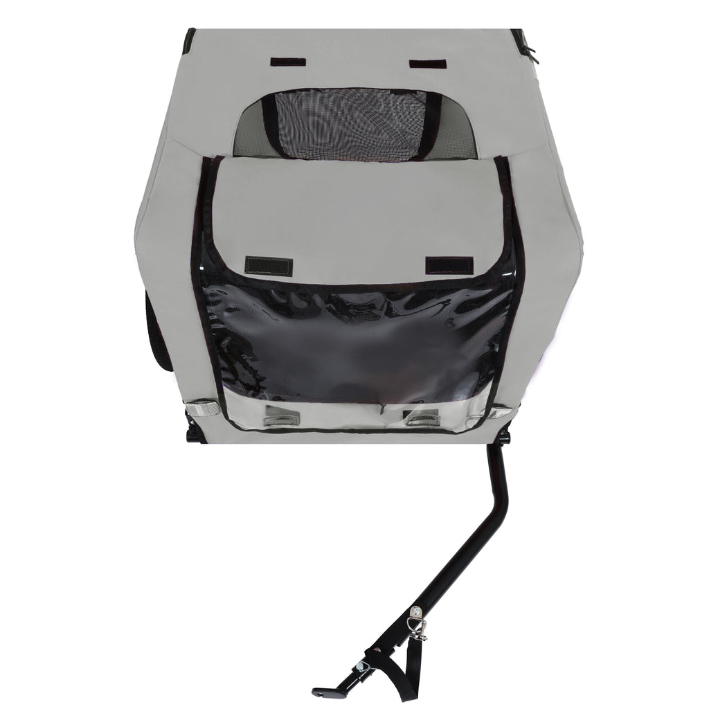 Outdoor Heavy Duty Collapsible Pet Bike Trailer with 16-Inch All-Terrain Wheels