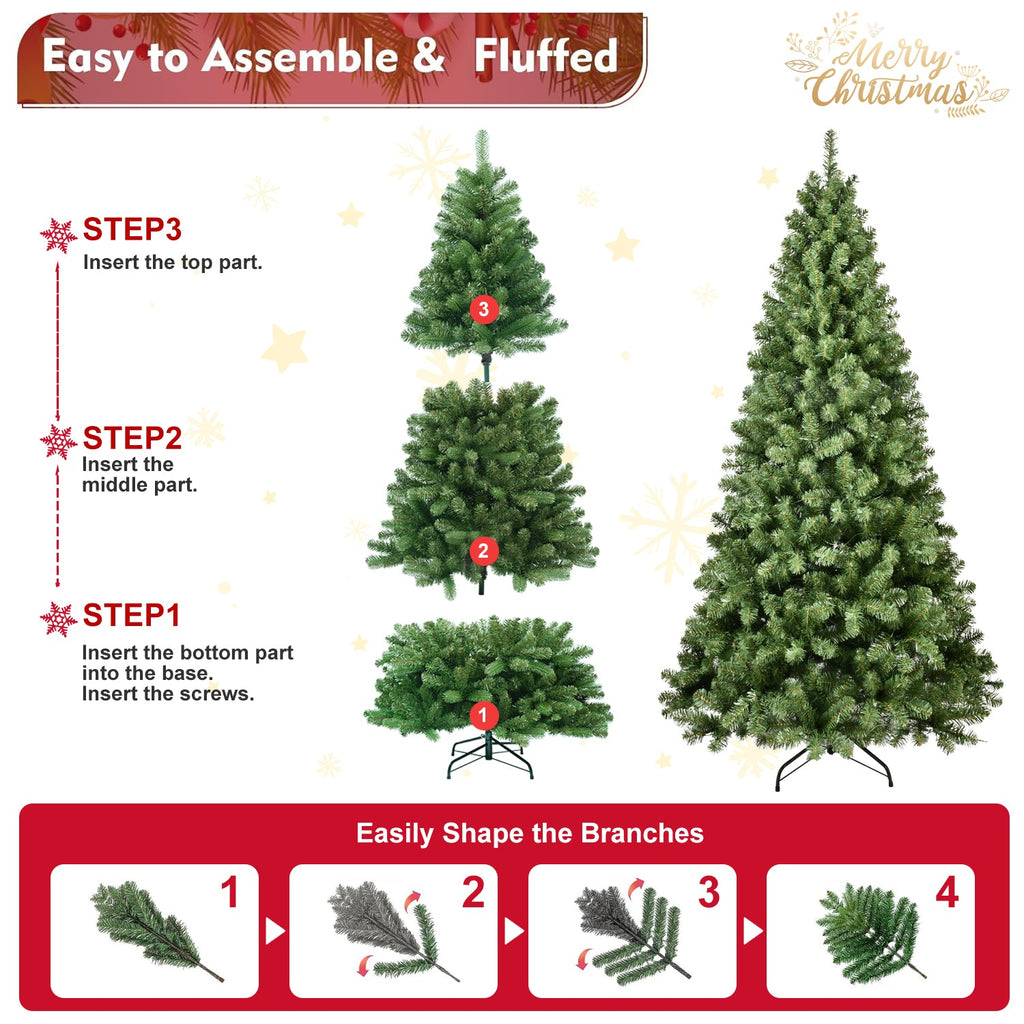 5ft Pre-Lit PVC Christmas Tree with 200 UL Lights