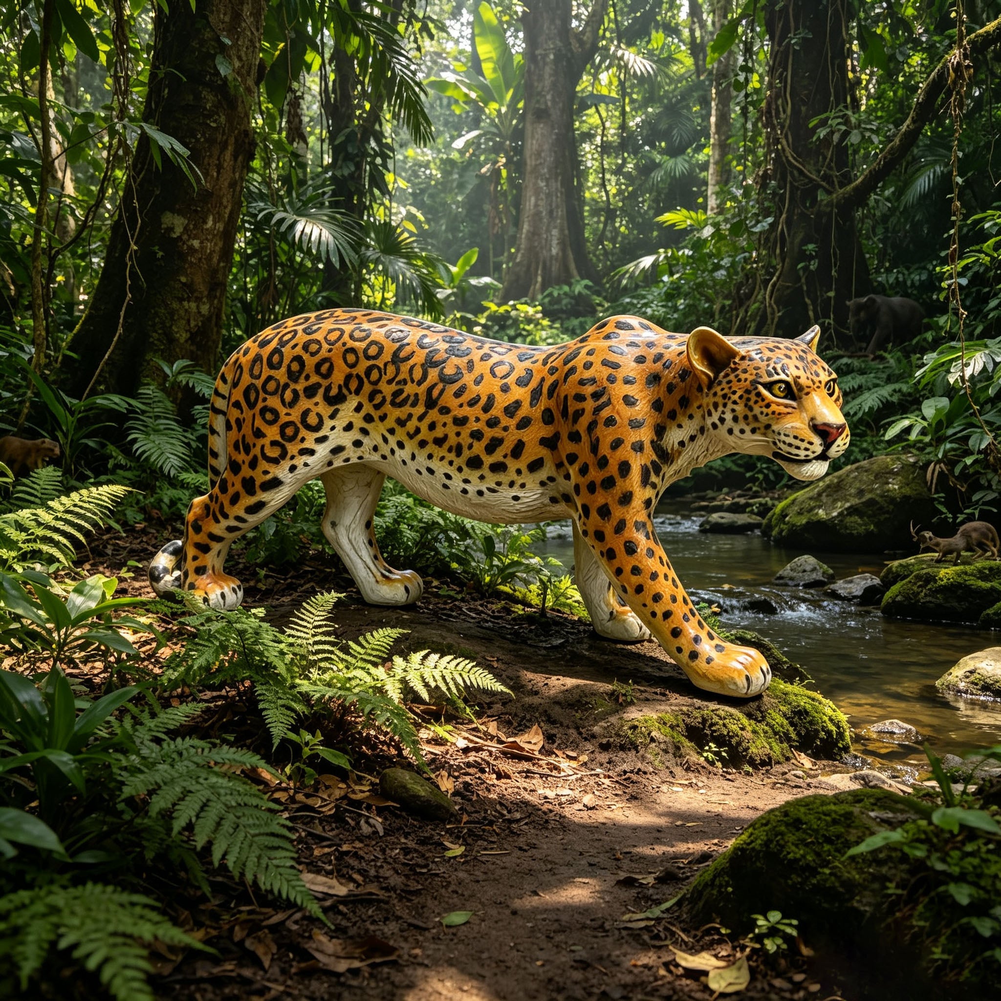 Realistic Leopard Garden Statue