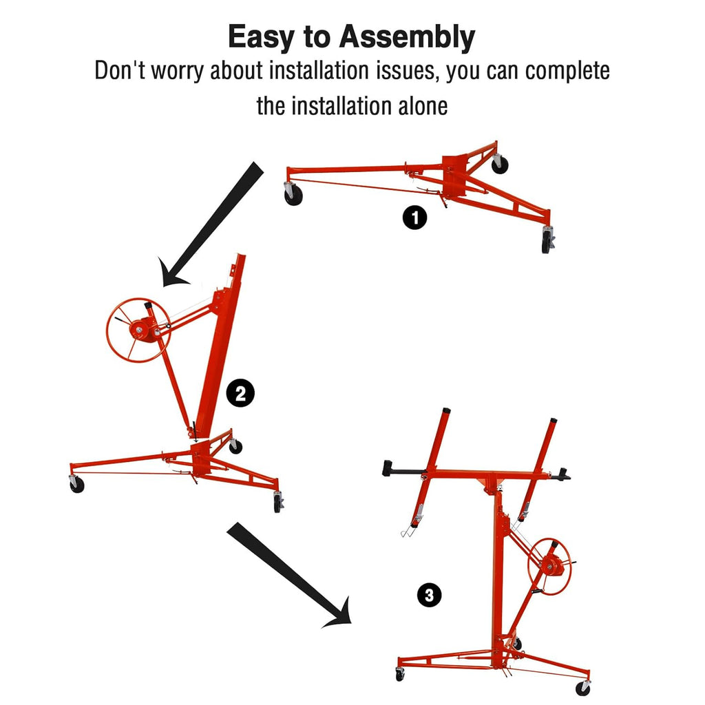 Drywall Lift 11FT - Heavy Duty Sheetrock Hoist