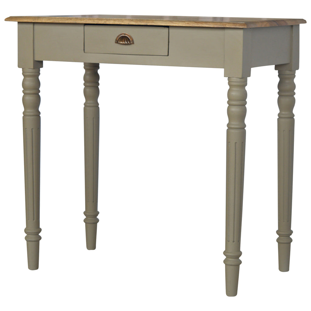 Solid Wood Hand Painted Writing Desk, 1-Drawer