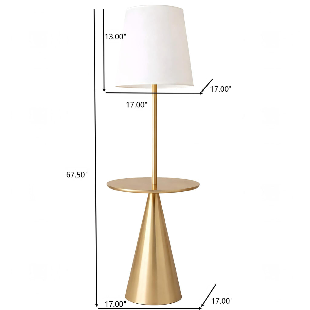 Celestial Modern Floor Lamp with Brass Accent Table