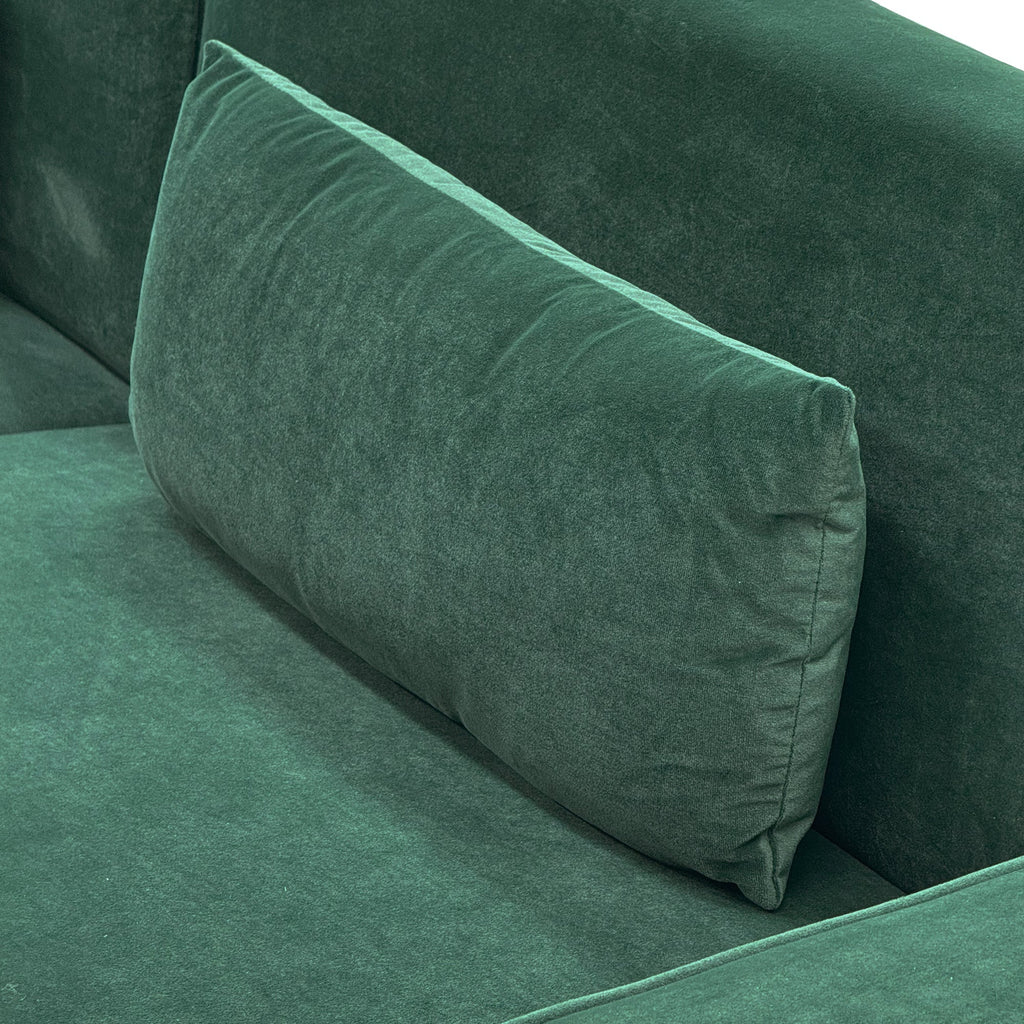 Emerald Green Velvet 2-Piece Sofa Set