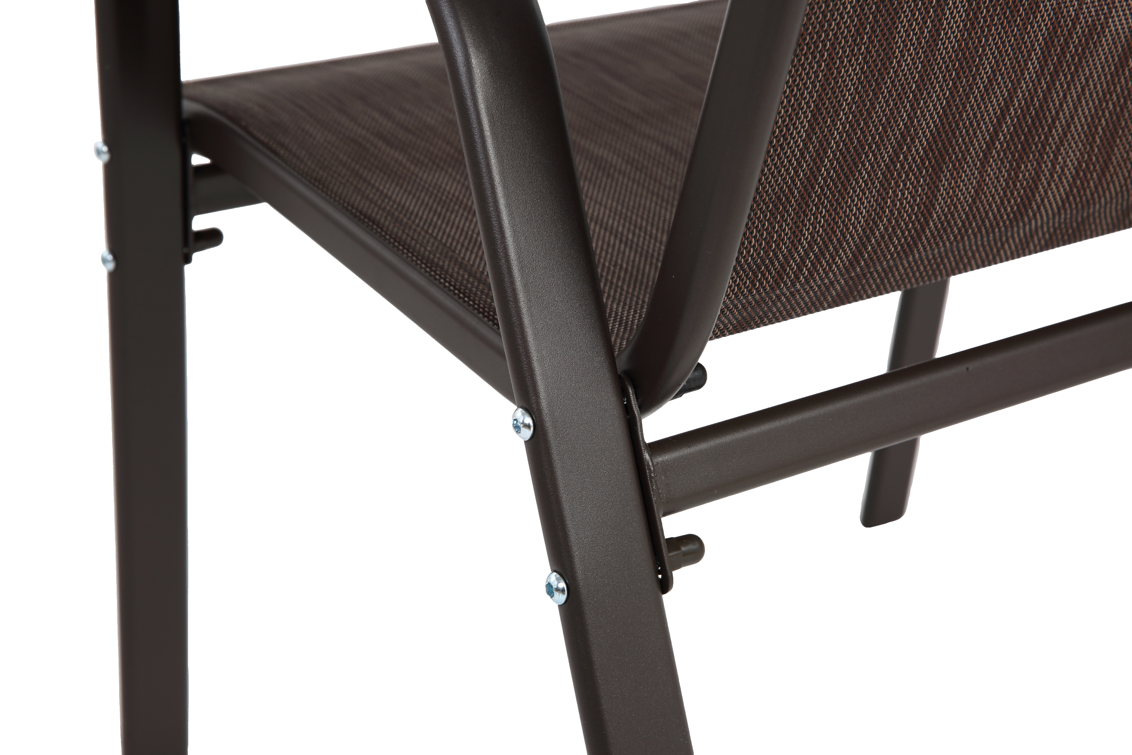 6 Piece Patio Chairs with High Backrest and Armrest - Brown