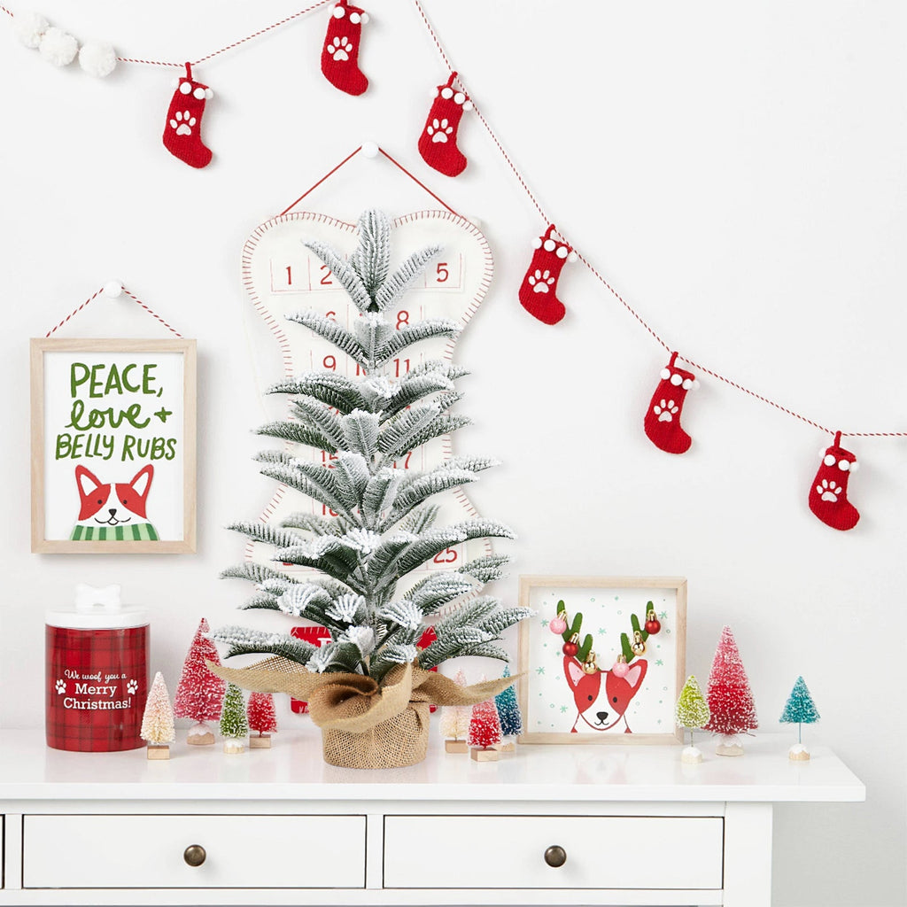 50CM Flocked Tabletop Christmas Tree