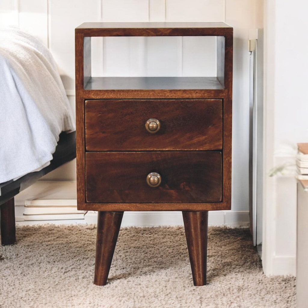 Solid Wood Mini Classic California Nightstand