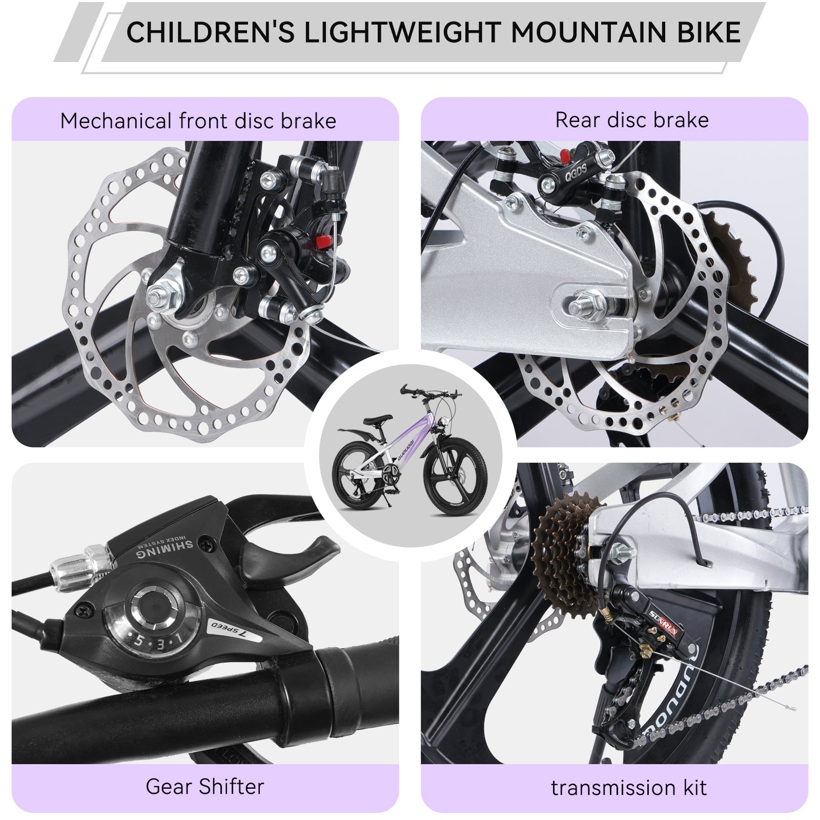 FKZNPJ 20 Inch Kids Mountain Bike
