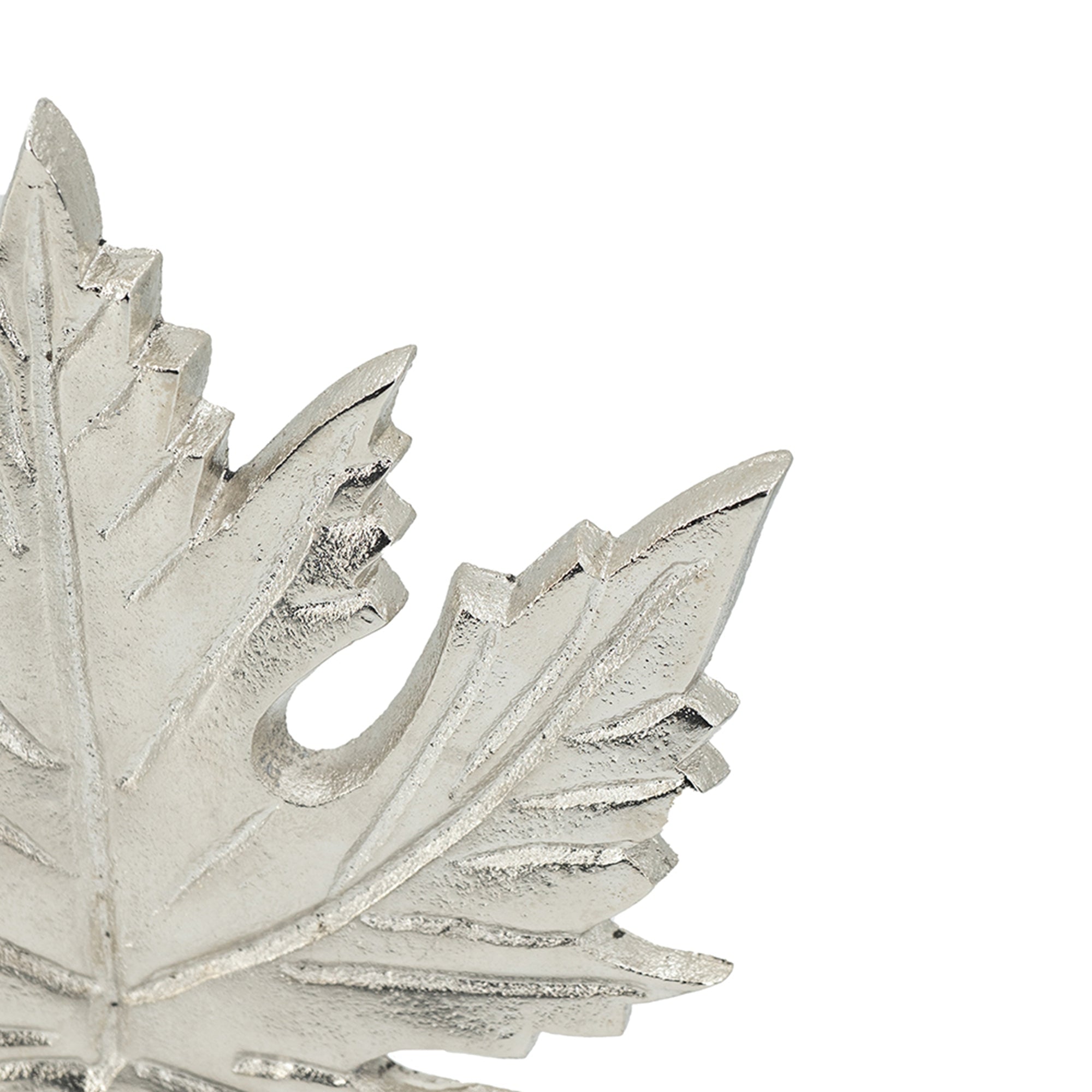 Aluminum Leaf Sculpture with Marble Base