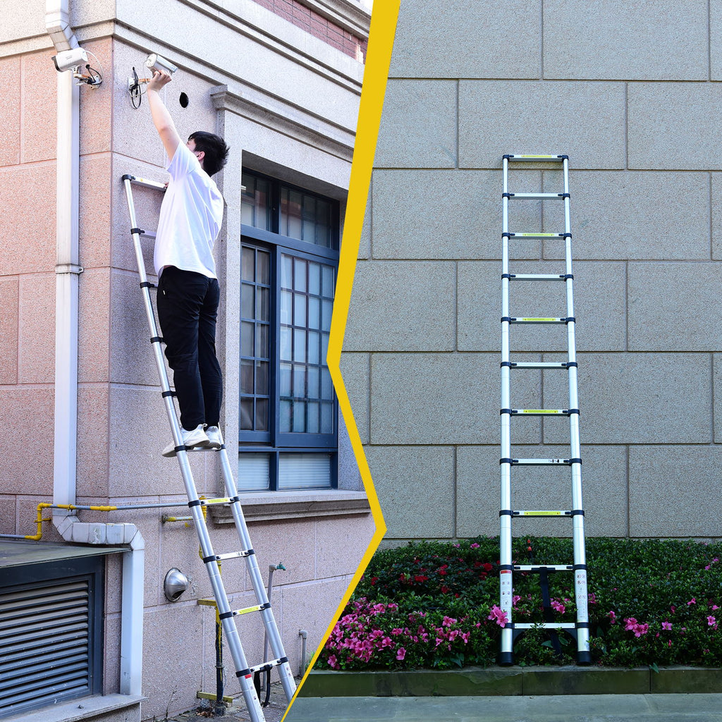 8.5FT Telescopic Ladder - Aluminum Alloy Multi-Purpose Ladder