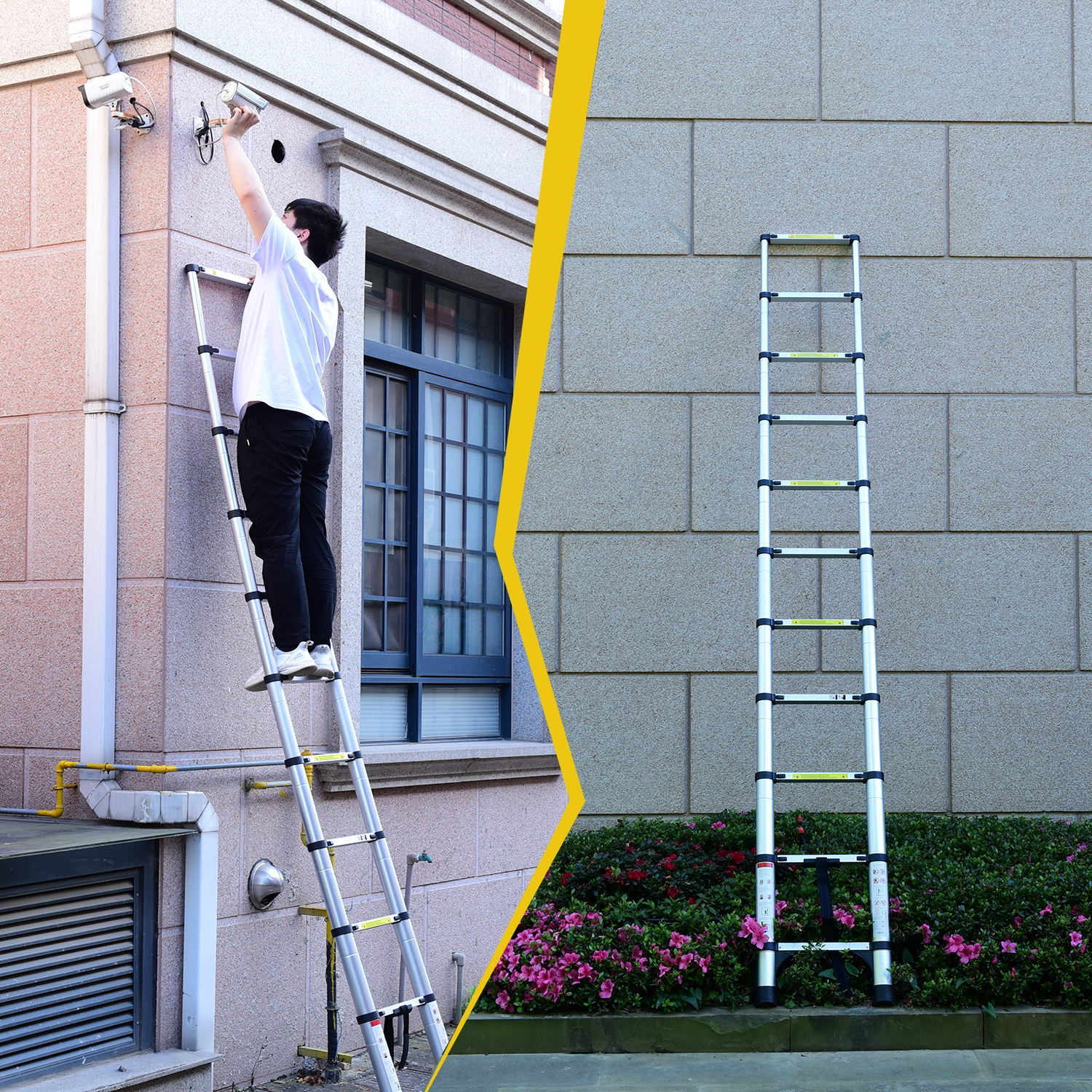 8.5FT Telescopic Ladder - Aluminum Alloy Multi-Purpose Ladder