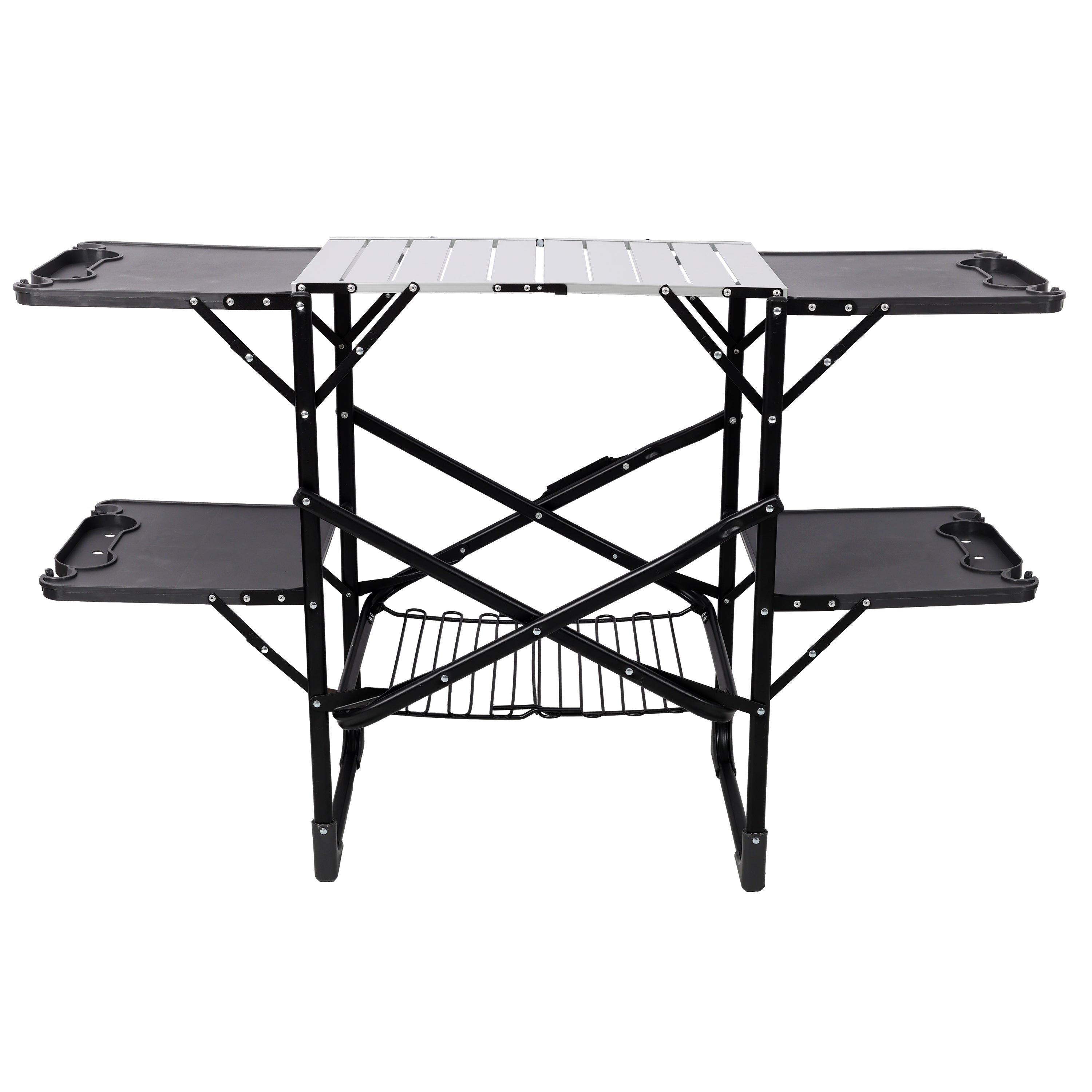 Folding Camping Kitchen Table - Portable Outdoor Cooking Station
