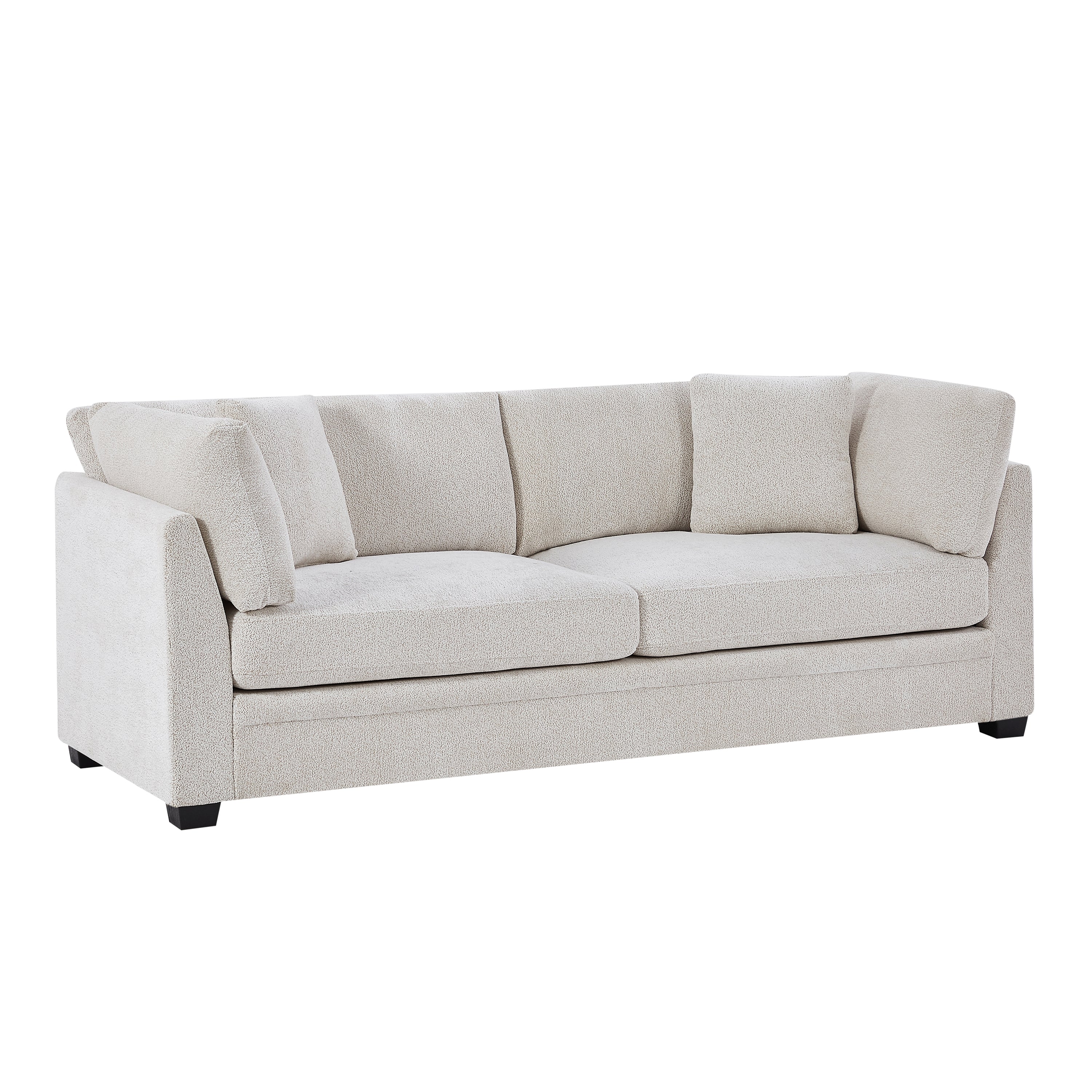 83.5" Modern Flared Arms Sofa (Beige)