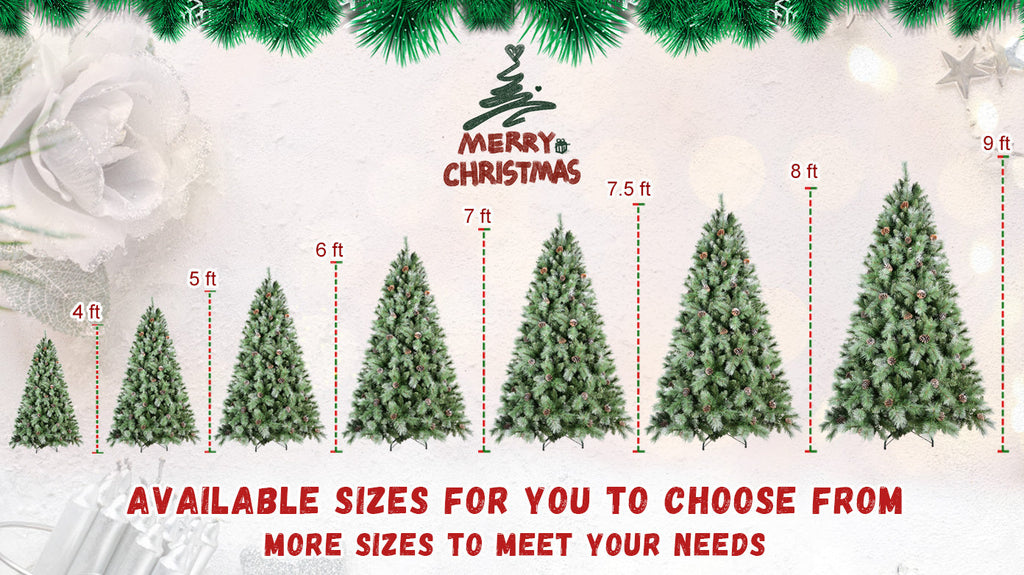 8 Ft The Full-Bodied Pre-Decorated Pinecone Christmas Tree