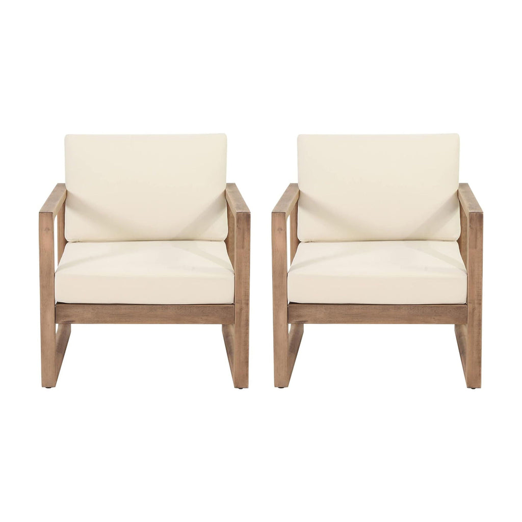 Outdoor Acacia Wood Patio Club Chair
