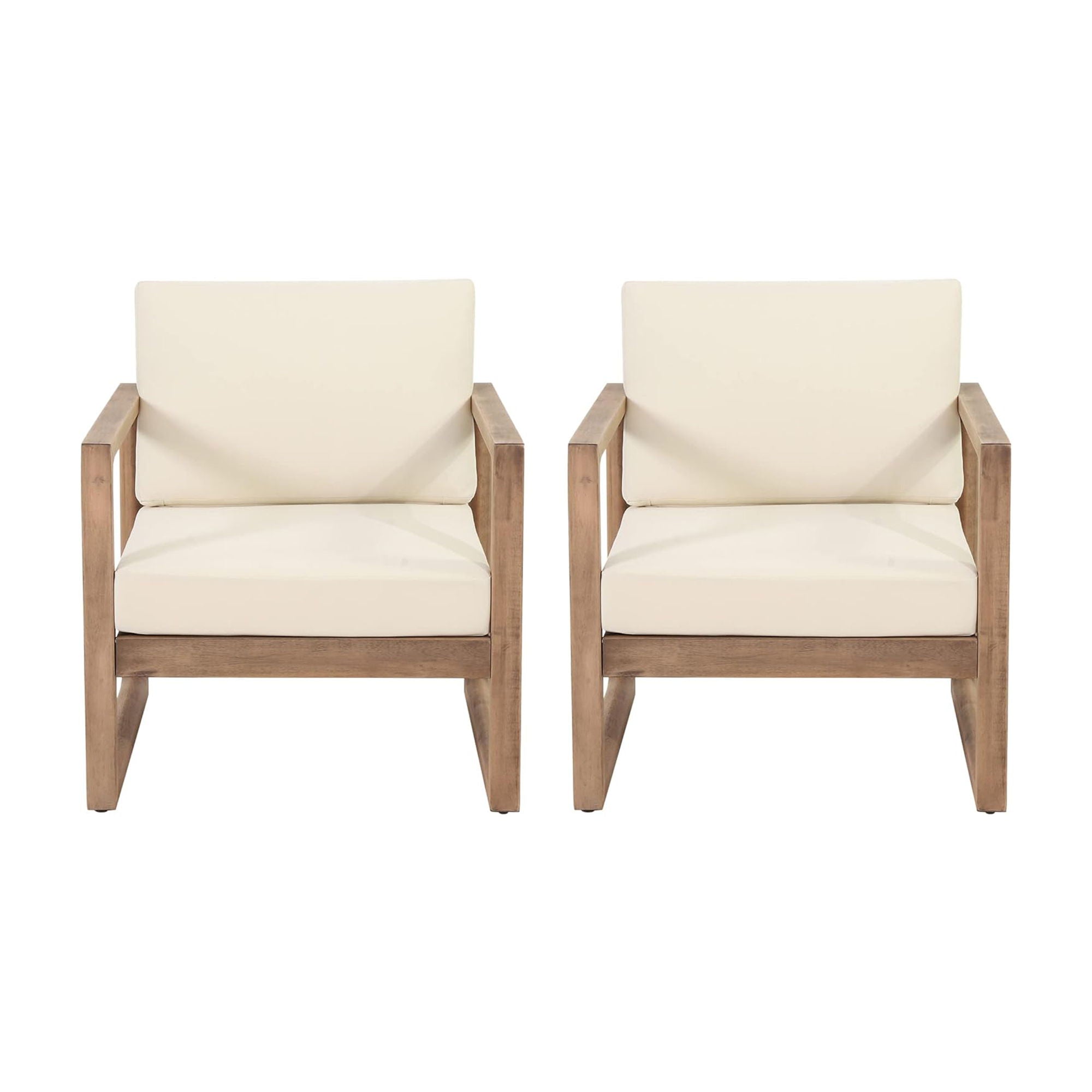Outdoor Acacia Wood Patio Club Chair