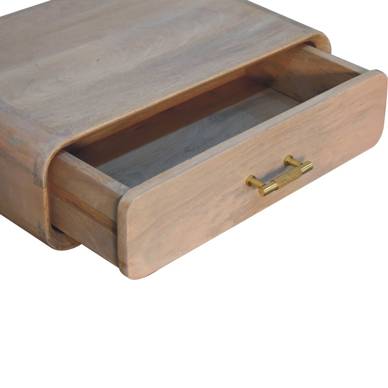 Solid Wood Sonoma T-Bar Wall-Mounted Nightstand, 1-Drawer