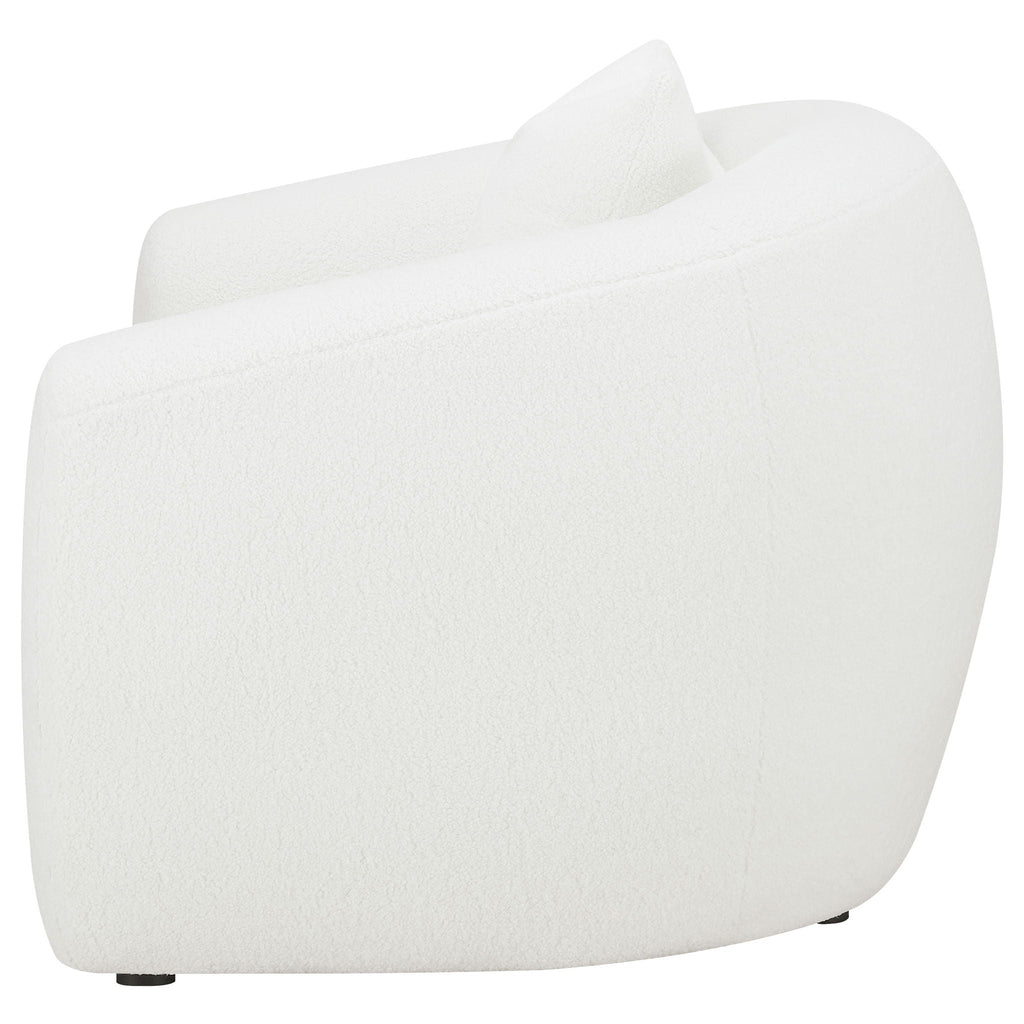 Isabella Faux Sheepskin Upholstered Accent Chair Natural