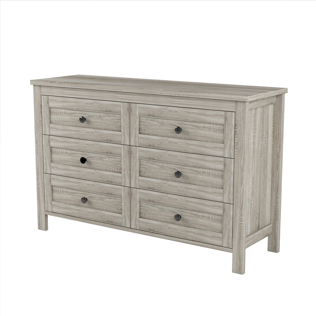 3-Pieces Bedroom Set Queen Size Farmhouse Platform Bed with Storage Headboard and Charging Station