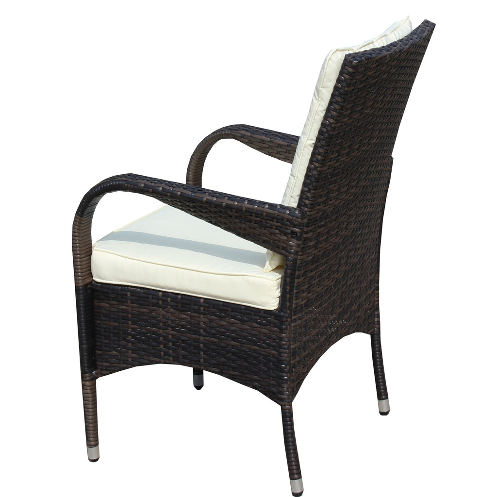 2-Piece Liberatore Dining Chairs with Beige Cushions