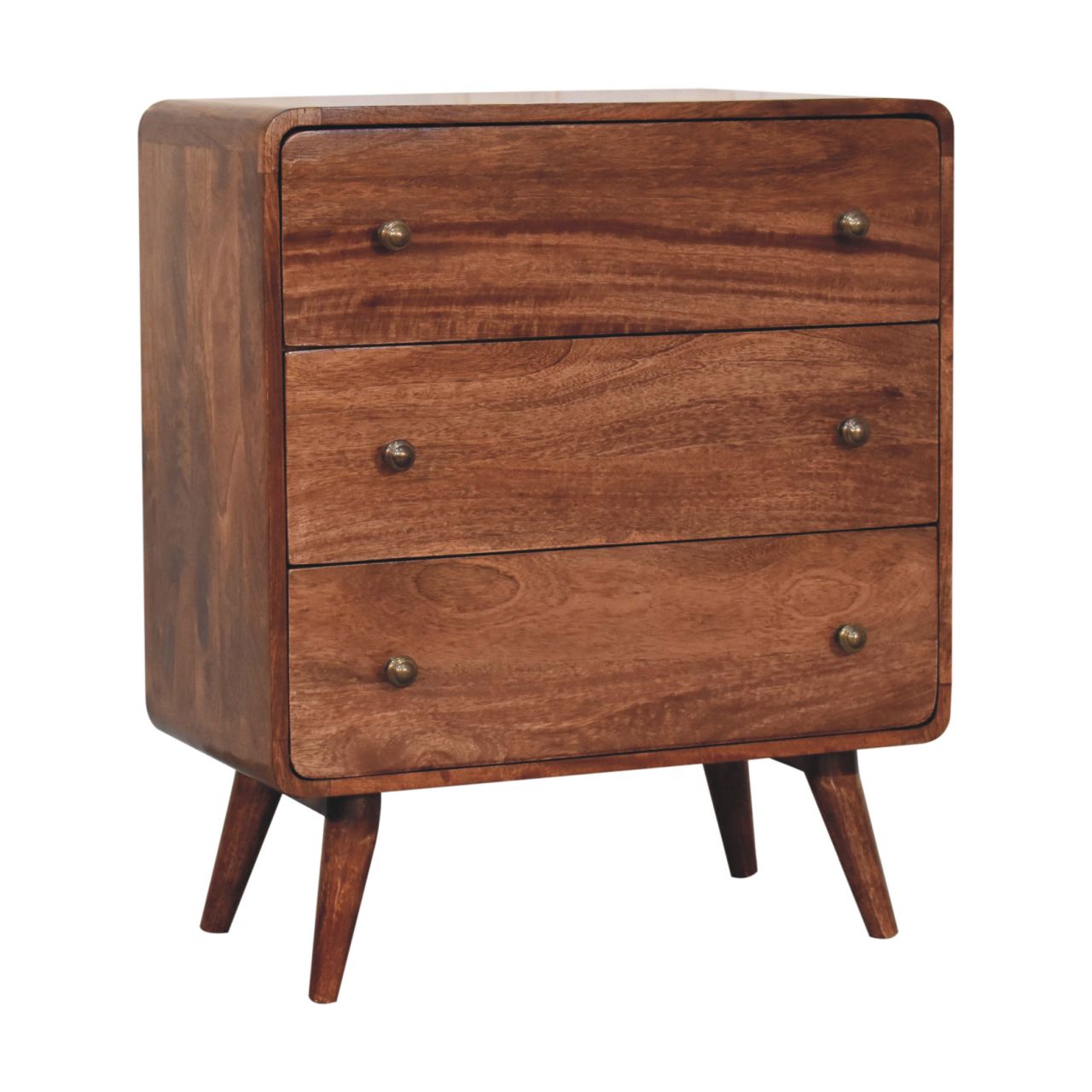 Solid Wood Curved Honey Dresser