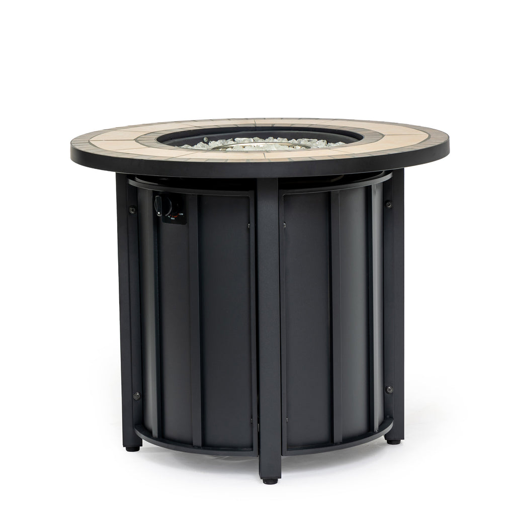 30" Propane Gas Fire Pit Table with Mosaic Ceramic Tabletop