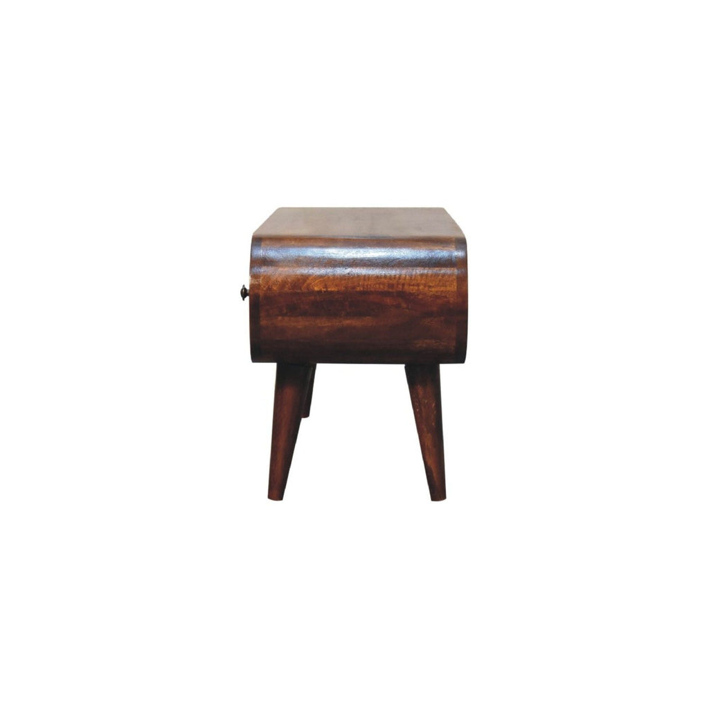 Solid Wood Circular TV Unit