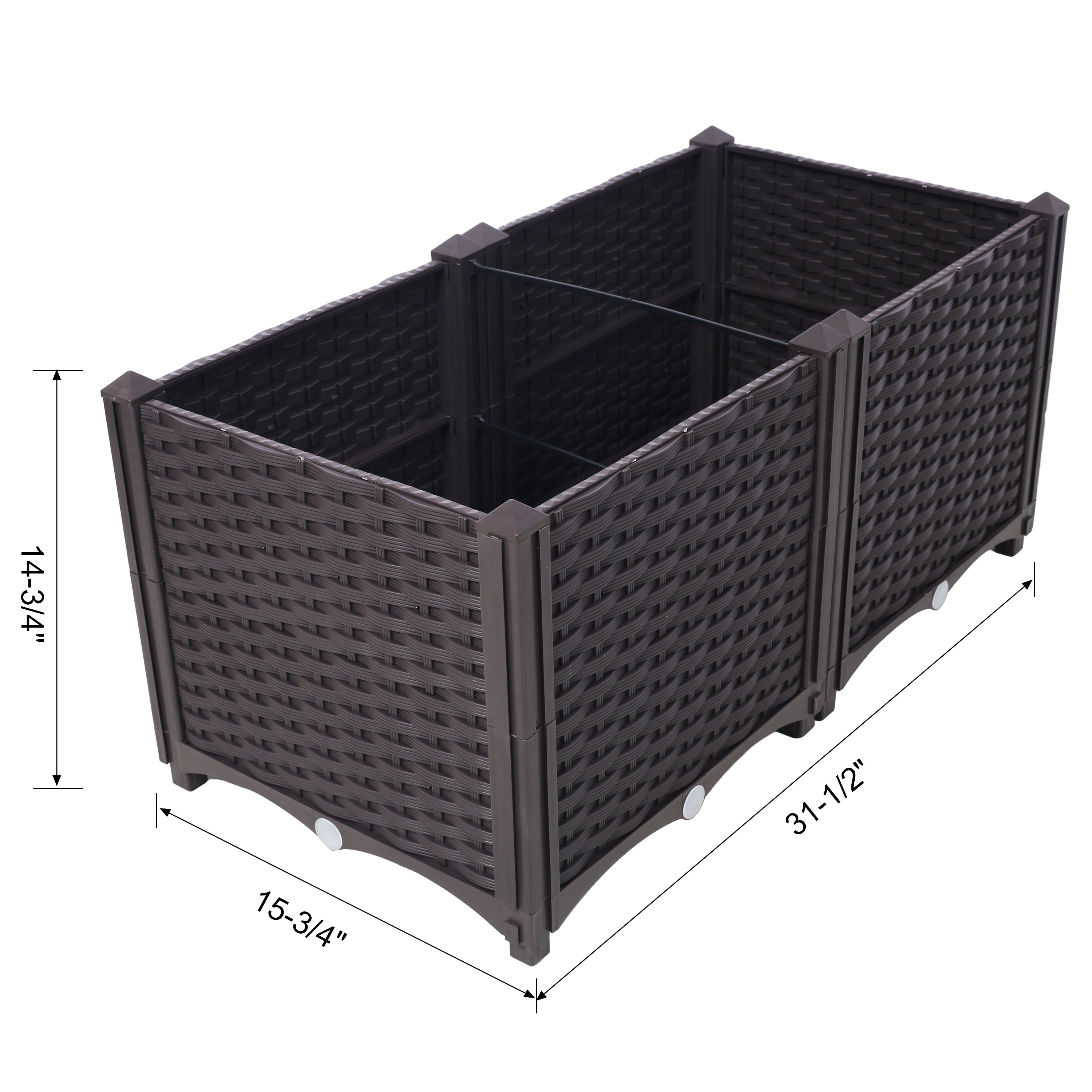 Deep Raised Garden Bed Plastic Planter Boxes