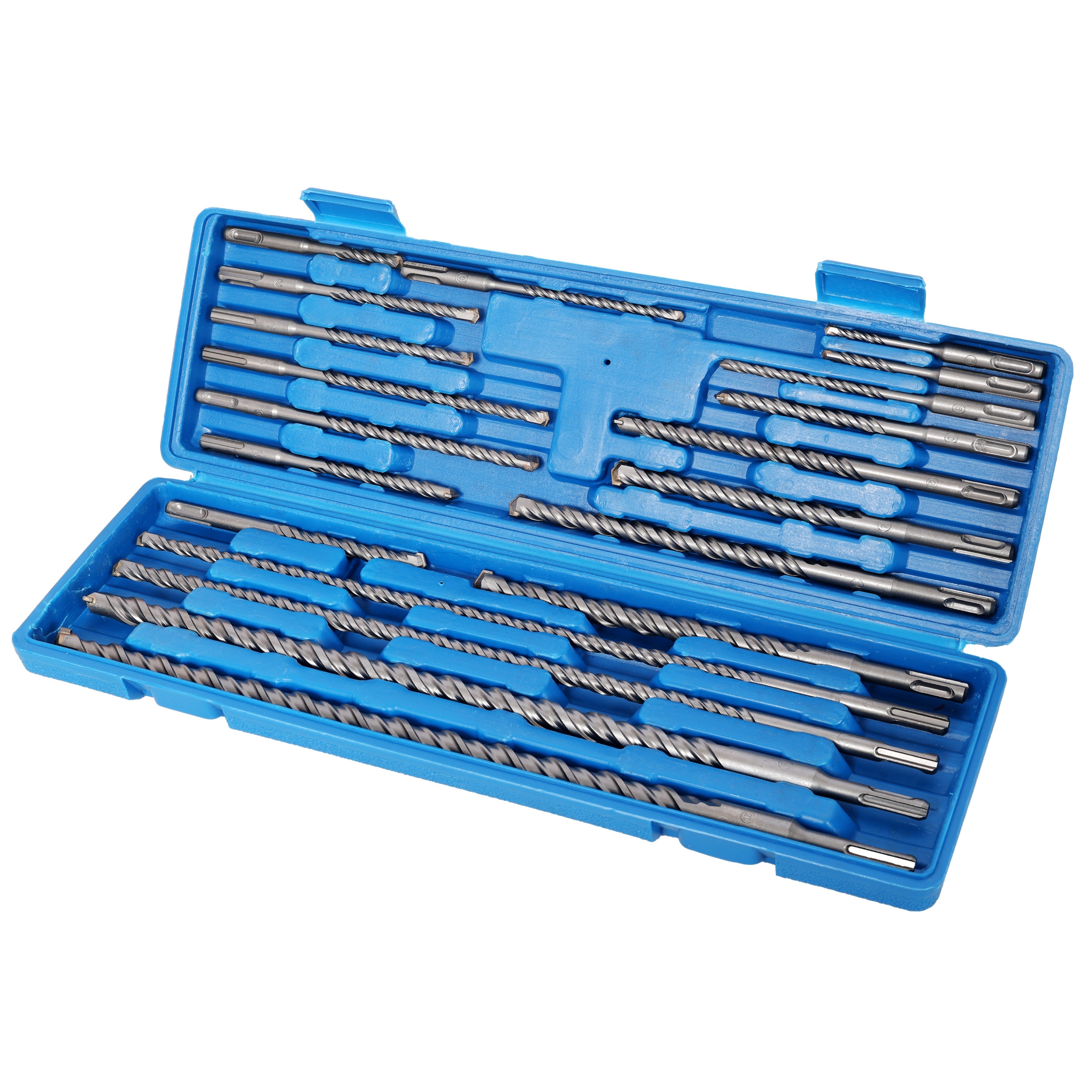 20pcs Impact Hammer Drill Bit Set, SDS Plus, Carbide Tipped with Storage Case