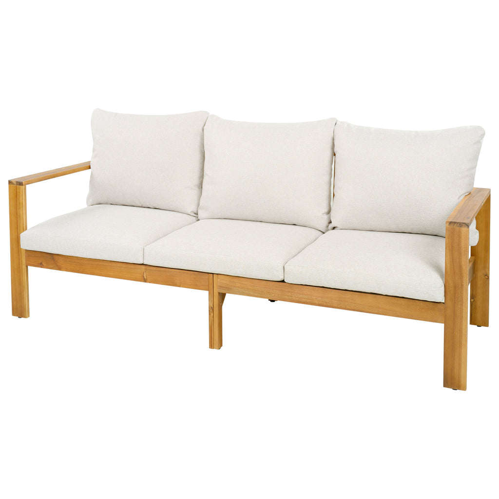Outdoor 3pcs Acacia Sectional Patio Sofa Set
