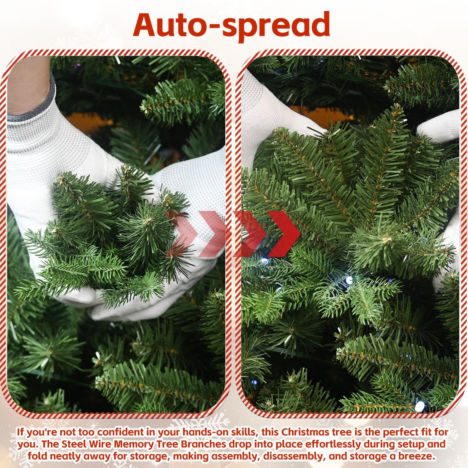 7FT Prelit Christmas Tree with 340 RGB LED Lights