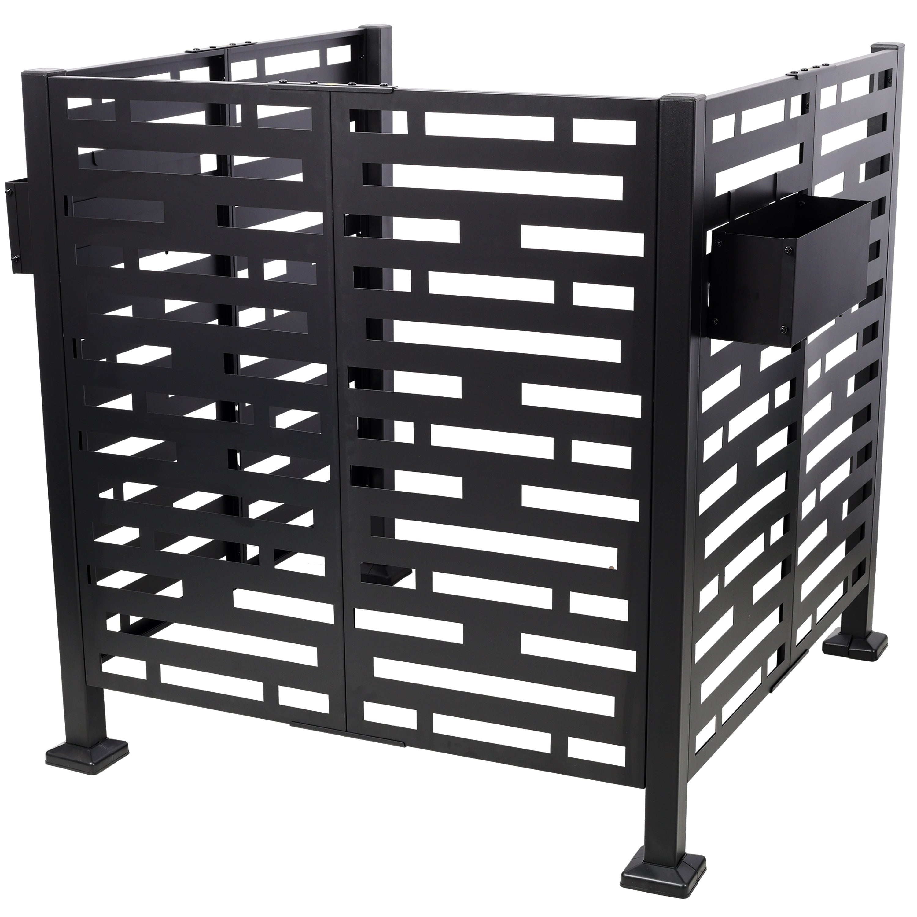 3.5x3.5FT Metal Air Conditioner Privacy Fence with Planter Boxes