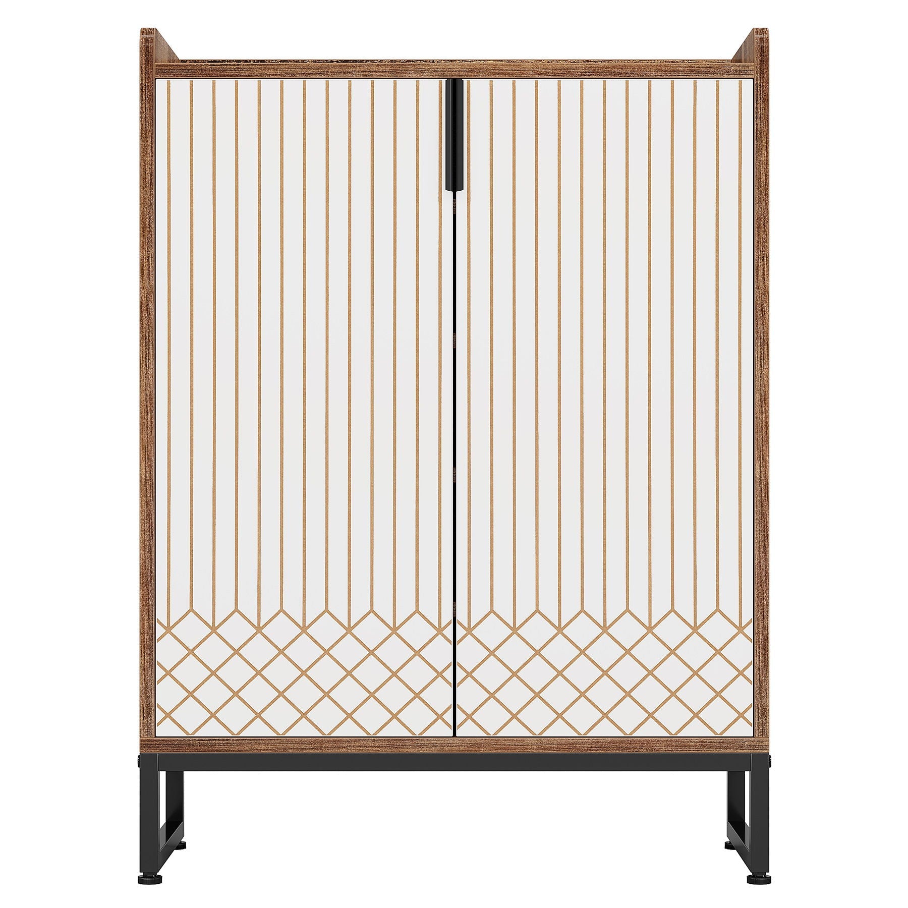 5 Tier Shoe Cabinet With Doors, Compact Entryway Storage Organizer