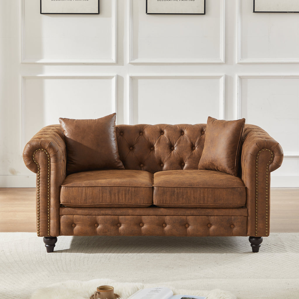 FX 63.5" Contemporary Design Chesterfield Sofa