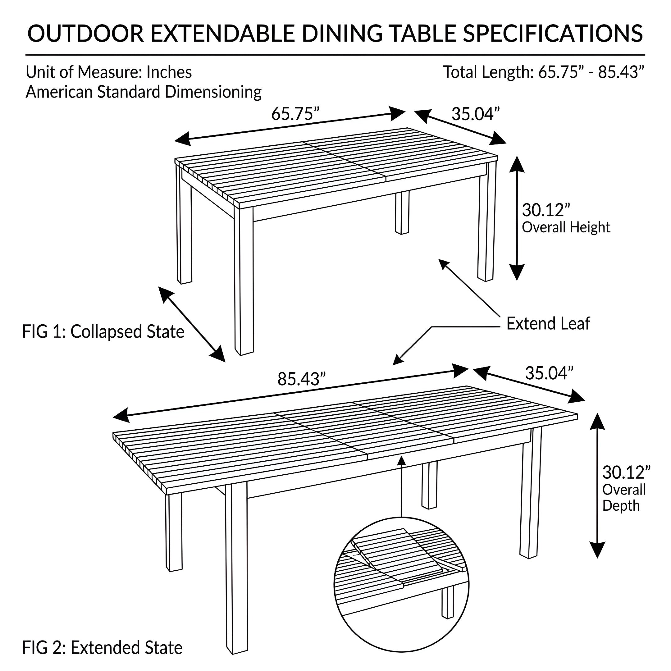 7 Pieces Acacia Wood Outdoor Dining Set