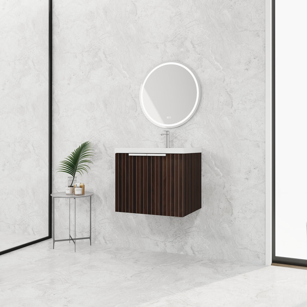 24 Inch Bathroom Cabinet With Resin Sink