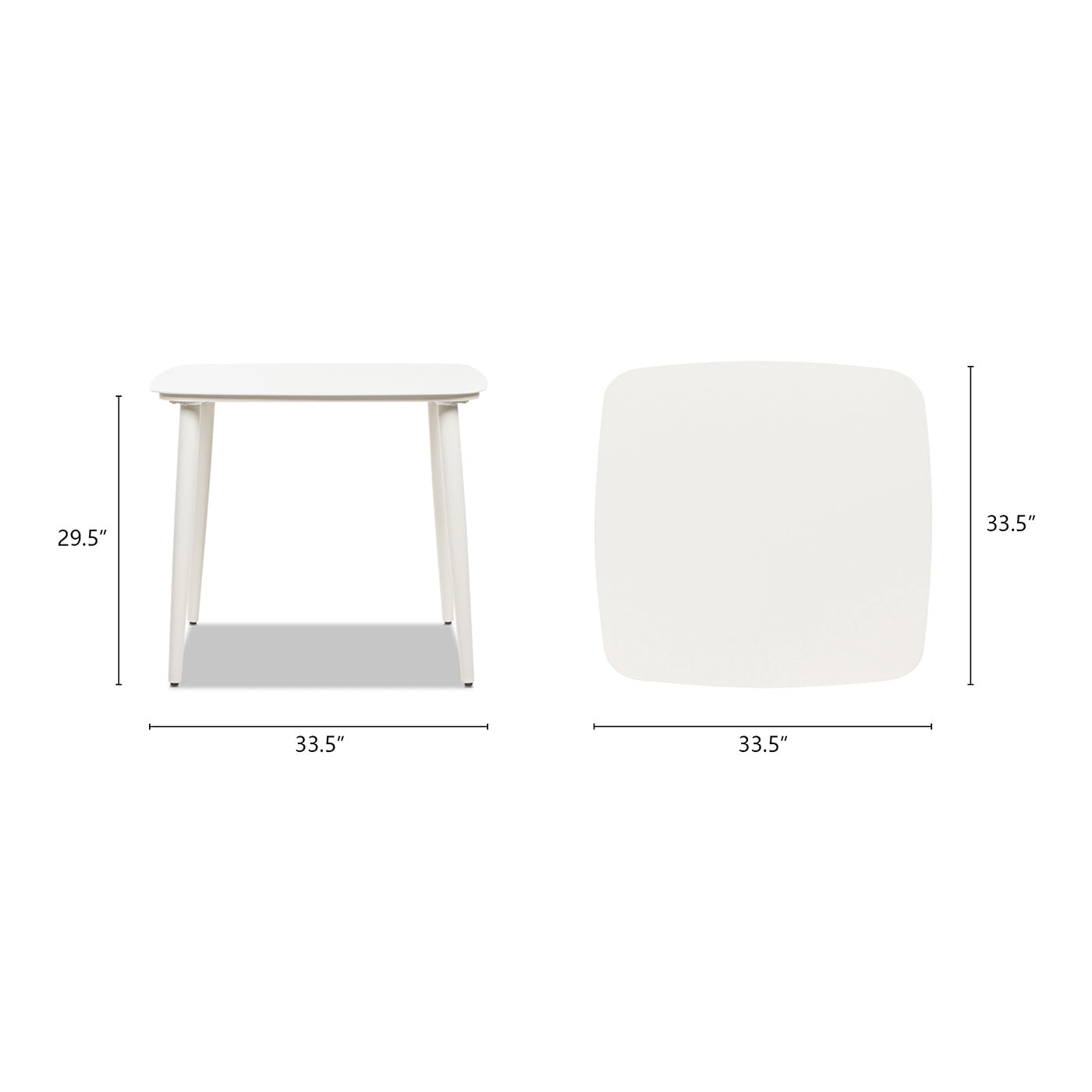Santorini 33.5" Square Outdoor Patio Table
