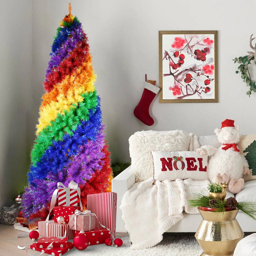 6ft Rainbow Spiral Christmas Tree