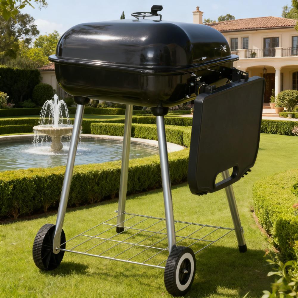 22-Inch Porcelain-Enameled Outdoor BBQ Grill