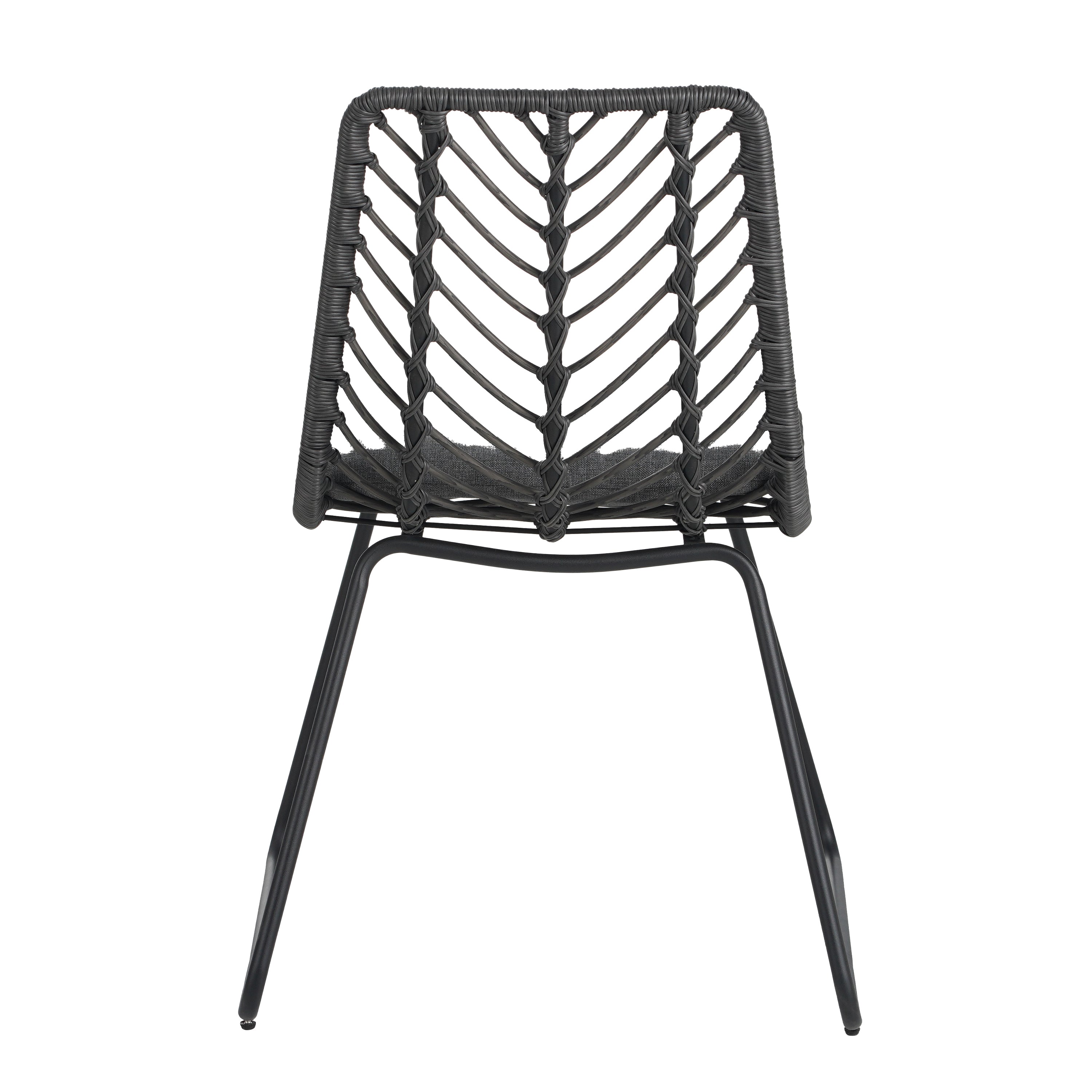 DEJA Chair 2PCS with 2 Cushions, Gray