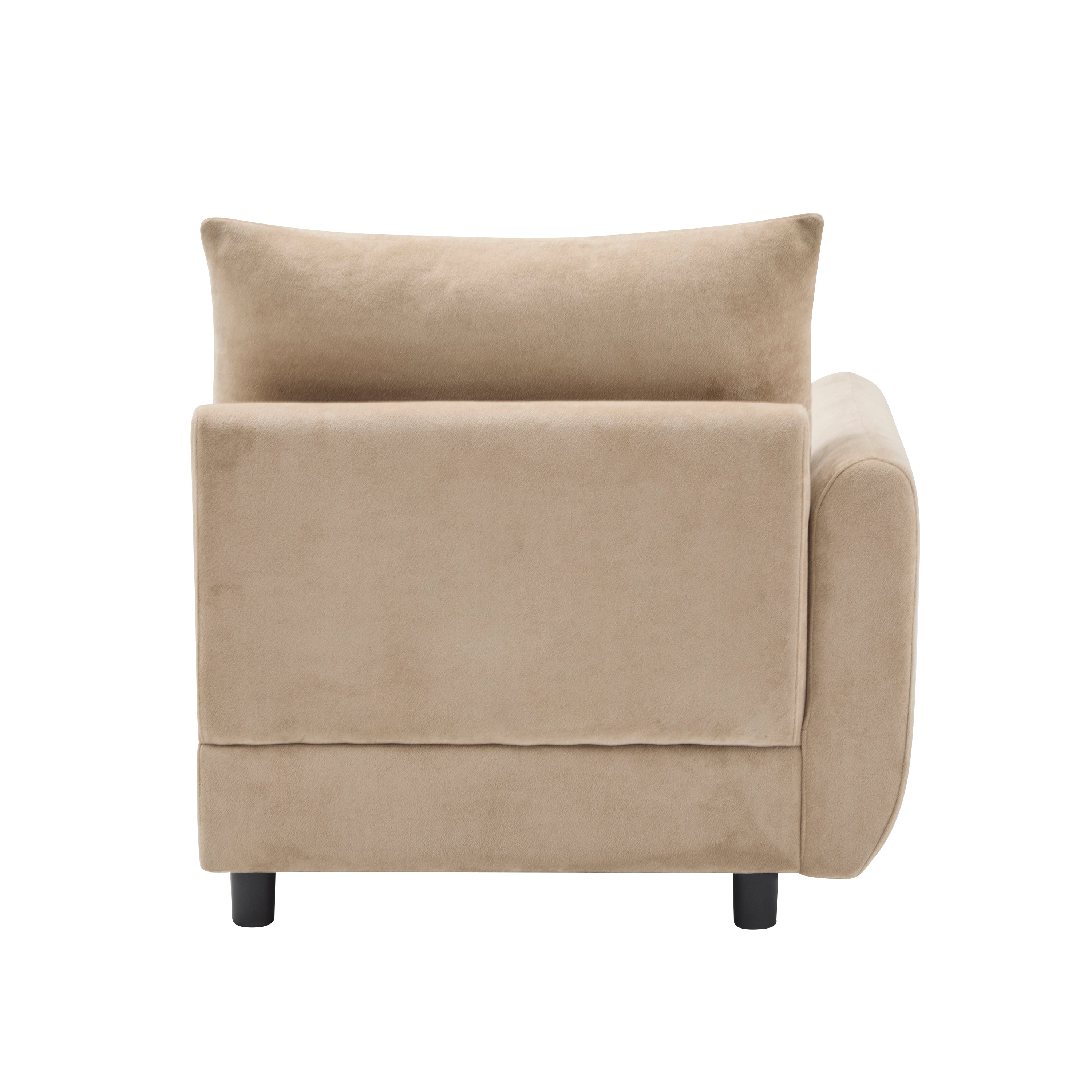 69 in. 2-Seats Modular Sectional Velvet Sofa Corner Chair Sofa Couch, Nomad