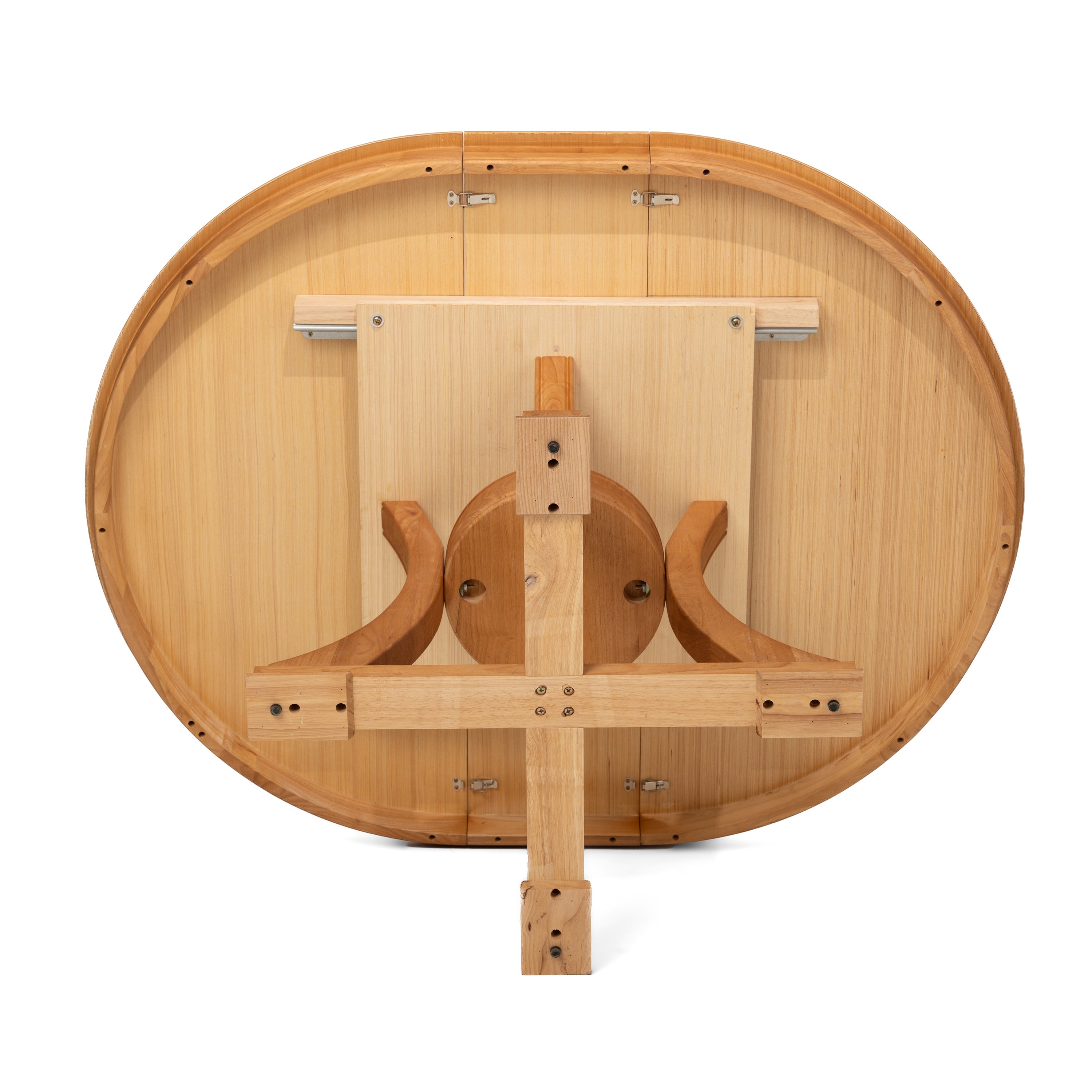 Extendable Round Rubber Wood Dining Table