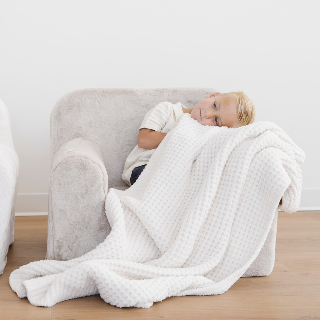 WAFFLE KNIT TODDLER BLANKETS