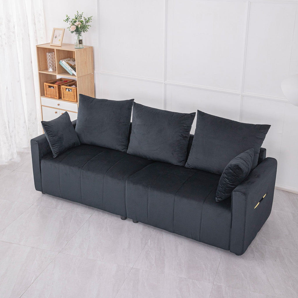 Velvet Modern 2-Seater Sofa