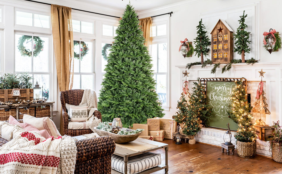 6.5ft Artificial Christmas Tree, Premium Hinged Pine