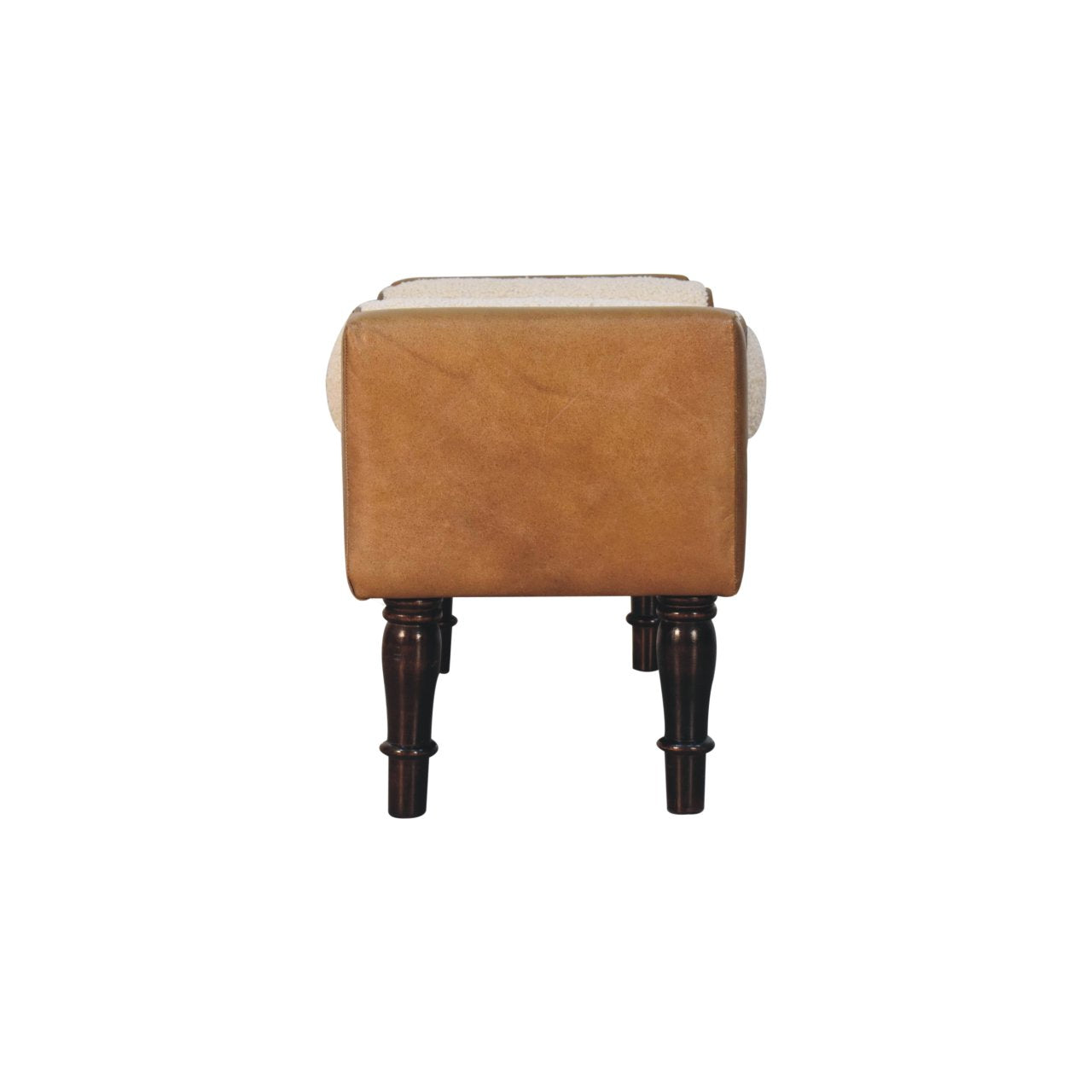 Solid Wood Chester Buffalo Bench, Upholstered