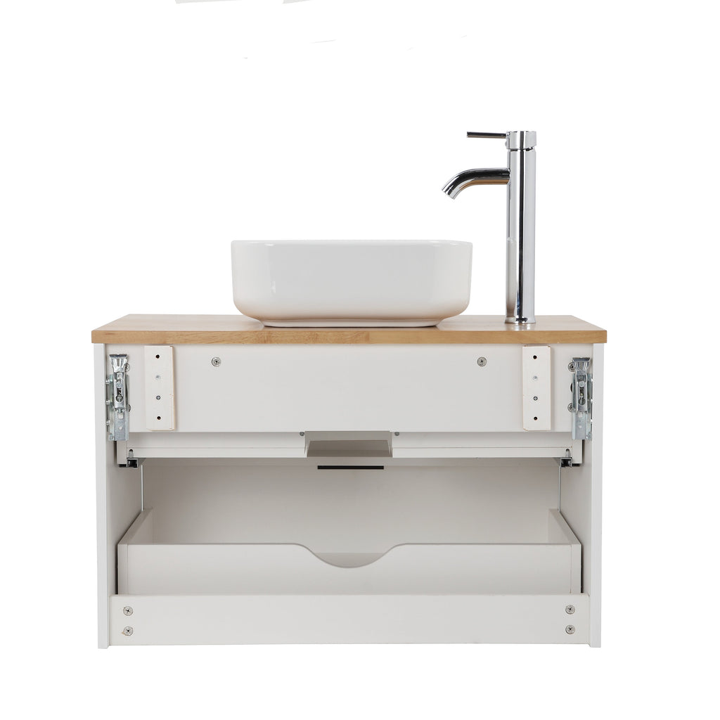 32-Inch Double Drawer Wall-Mounted Bathroom Vanity