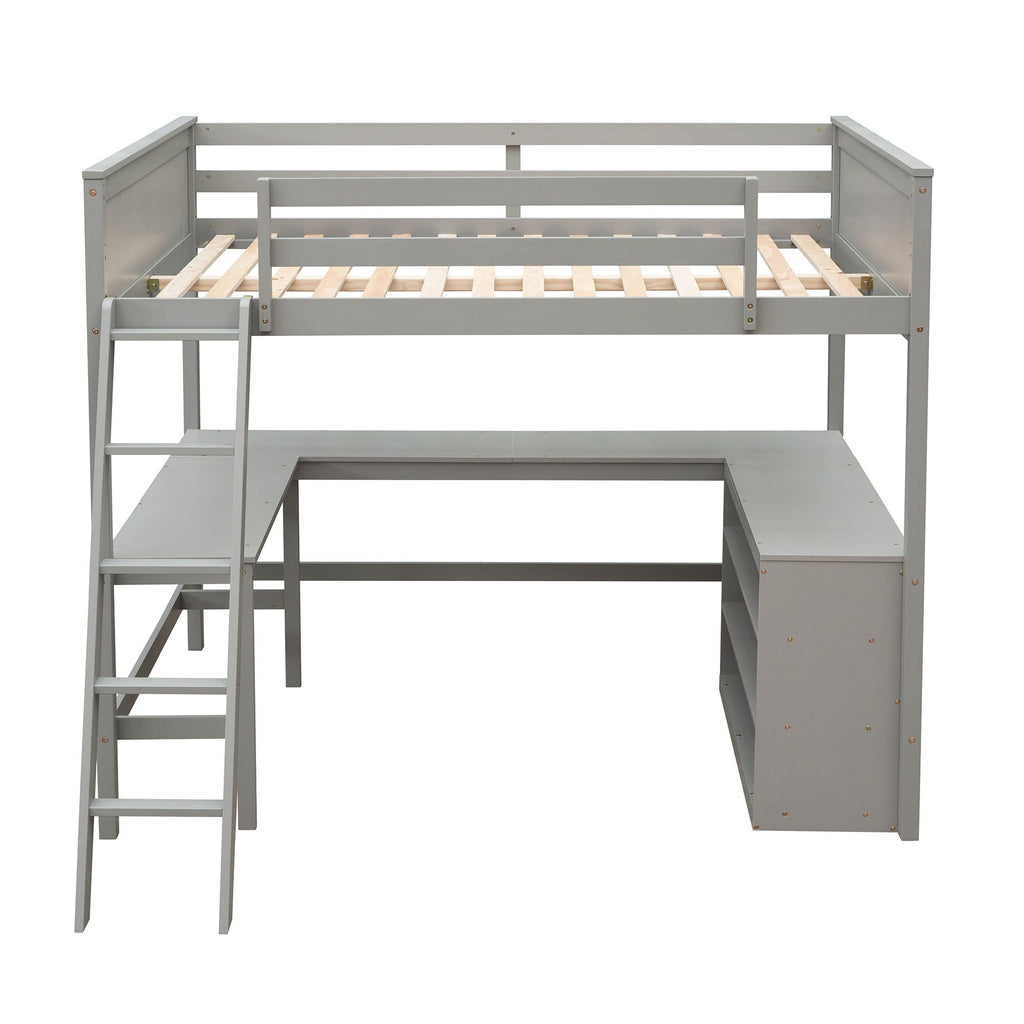 Loft Bed With Shelves With Desk