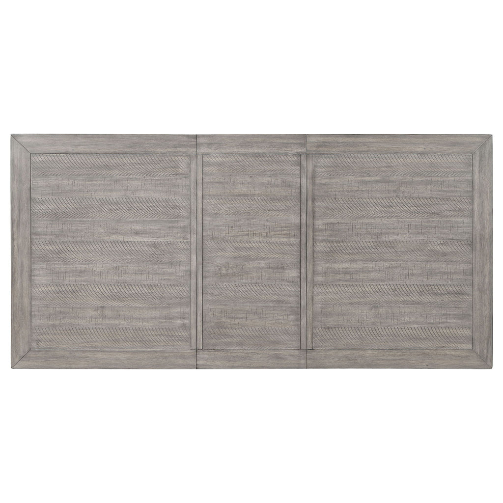 Centera - Rectangular Dining Table With Extension Leaf - Gray