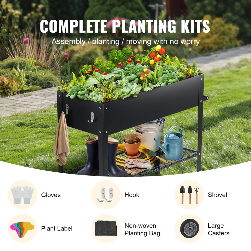 Raised Garden Bed - Elevated Metal Planter Box